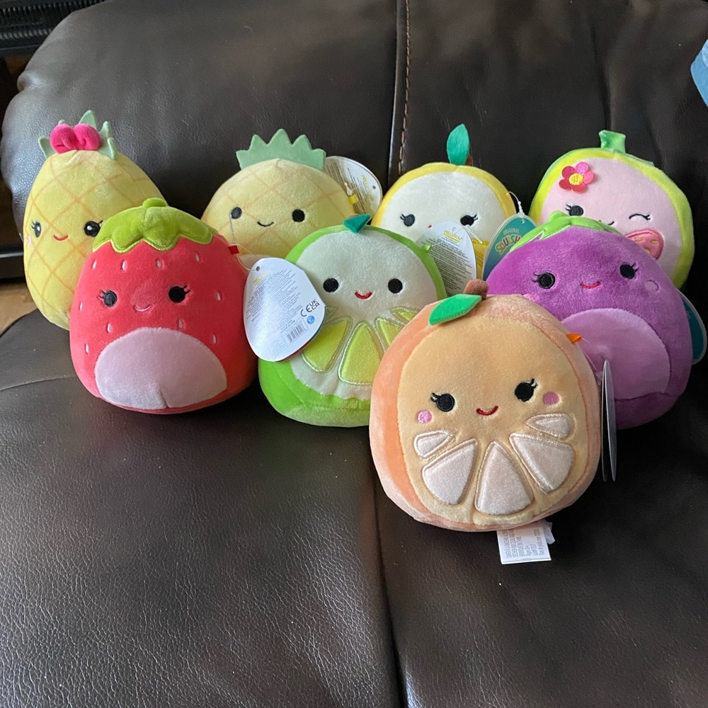 Squishmallows 5 inch fruit squad all with tags$20 each: 8 in total